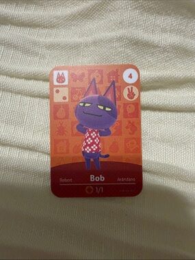 Bob Animal Crossing Amiibo Card Unofficial Villager NFC
